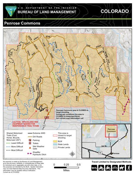 Penrose Commons Map by Bureau of Land Management - Colorado | Avenza Maps