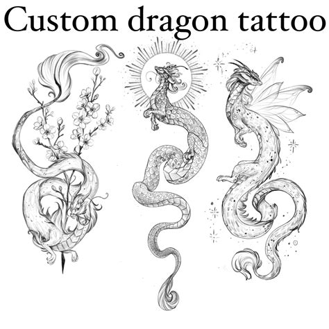 Custom Dragon Tattoo - Etsy