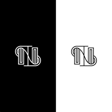 Premium Vector | Monogram logo n black and white