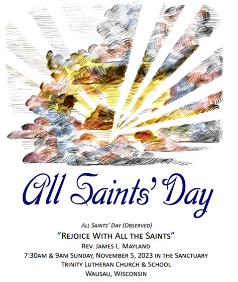 All Saints' Day (observed) - Trinity Lutheran Church & School