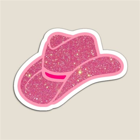 "pink glitter cowgirl hat" Magnet for Sale by Julia Santos | Preppy ...