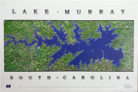 Lake Murray Satellite Map! – Columbia Frame Shop