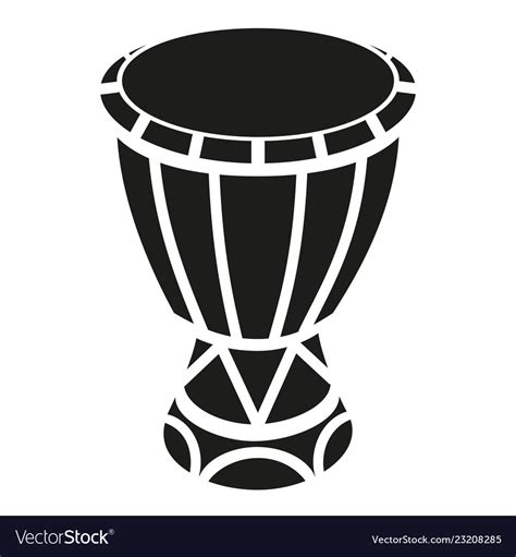 Black and white mexican drum silhouette Royalty Free Vector