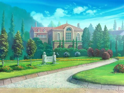 Anime Landscape: Palace Beautiful Entrance (Anime Background)