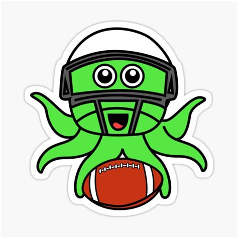 "Octopia-art american football drawing" Sticker for Sale by Blondiabshop | Redbubble