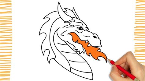 How to Draw a DRAGON Fire - Easy - YouTube