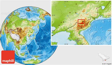 Physical Location Map of Changbai