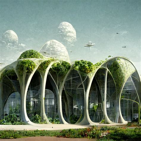 Ecological city design futuristic sci-fi setting imagined using AI ...