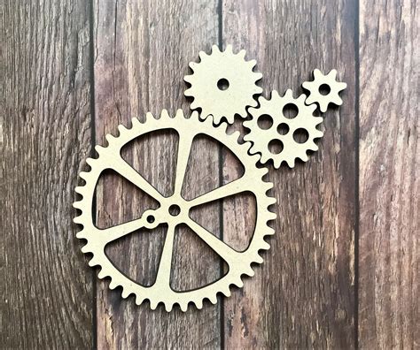 Wooden Steampunk Gears Wooden Cogs Gear Shapes Rotating Gear | Etsy