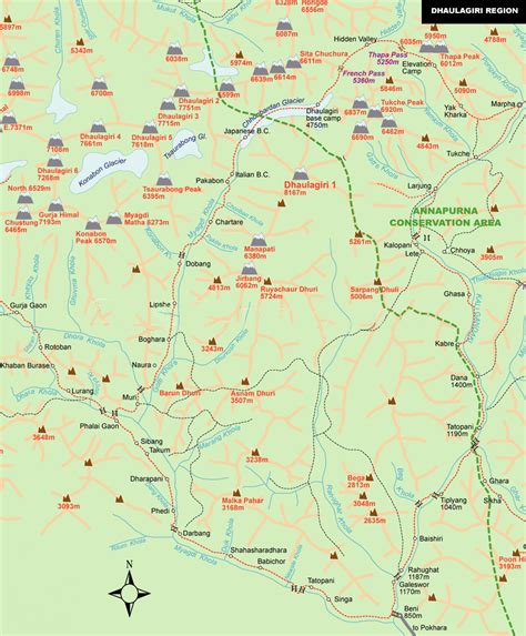 Dhaulagiri Trekking Map