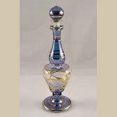 Egyptian Glass Perfume Bottle - Blue
