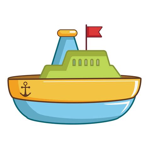 Colorful toy ship icon, cartoon style 15041243 Vector Art at Vecteezy