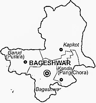 Bageshwar District | Bageshwar District Map