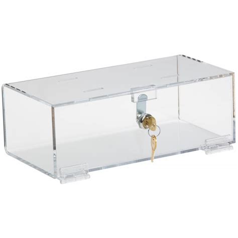 OmniMed 18300 Clear Acrylic Refrigerator Lock Box 4.25" H x 12" W x 6" D