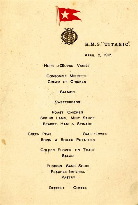 Joke Titanic Menu