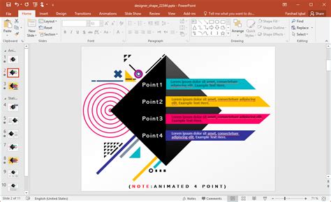 Animated Designer Shapes PowerPoint Template