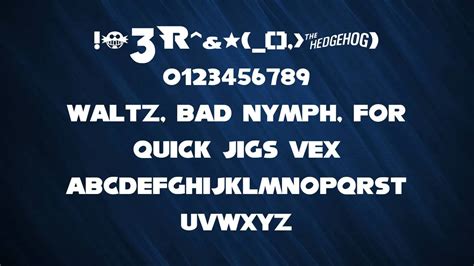 Sonic Hedgehog Font Free Download