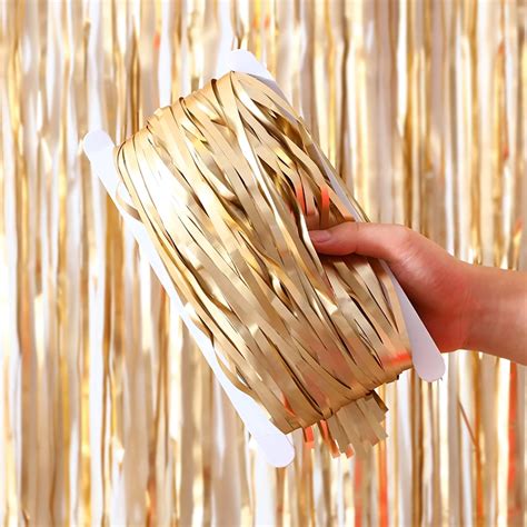 New Matte Party Rain Curtain Backdrop Foil Fringe Tinsel Curtain ...