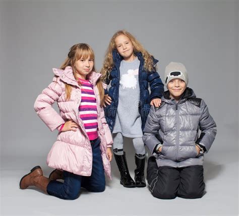 Children in winter clothes stock photo. Image of beauty - 34667134