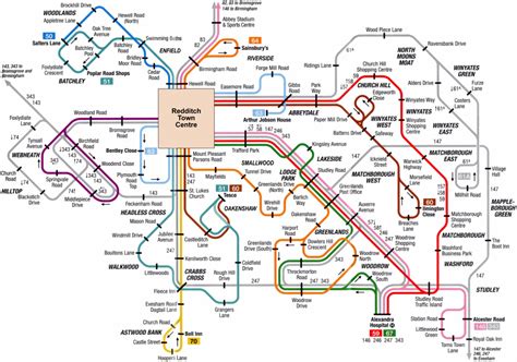 Redditch Town Service Map