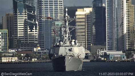 USS Pinckney (DDG 91) leaving San Diego after two year DDG MOD 2.0 upgrade with SEWIP Block 3 ...