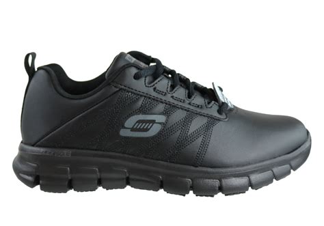 Skechers Womens Sure Track Erath Leather Slip Resistant Work Shoes | Brand House Direct