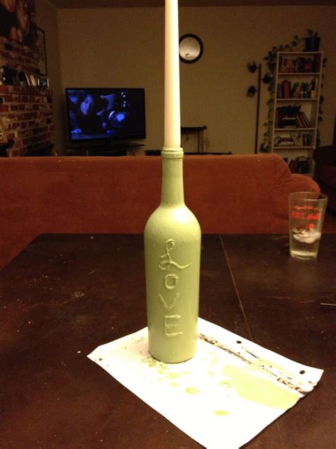 Wine bottle candle holder :) | Bottle candle holder, Wine bottle candle holder, Bottle candles