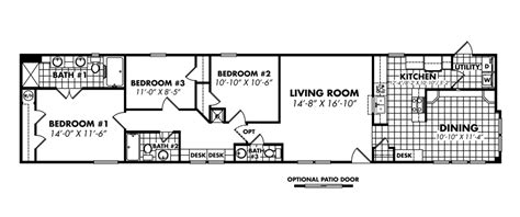 Beautiful 3 Bedroom Single Wide Mobile Home Floor Plans - New Home Plans Design