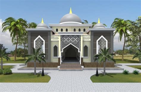 Hasil gambar untuk model masjid 2 lantai minimalis | Mosque design, Mosque design islamic ...