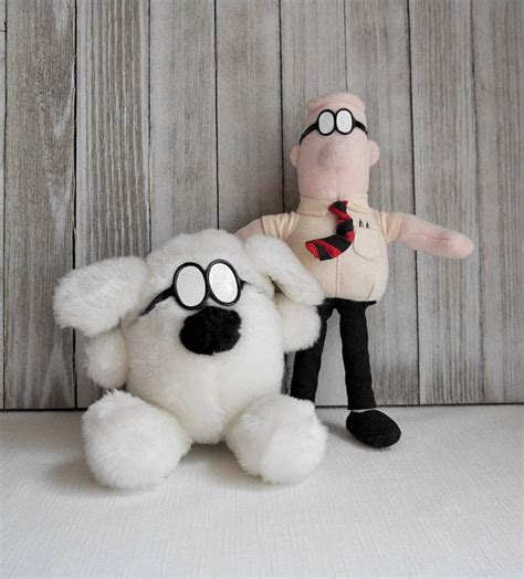 Dilbert & Dogbert Cartoon Plush Toys, Scott Adams Comic Strip Characters, Vintage Dilbert ...