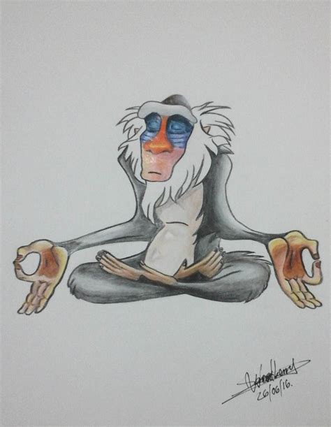 Rafiki- Rey León- walt disney | Disney character drawing, Disney ...