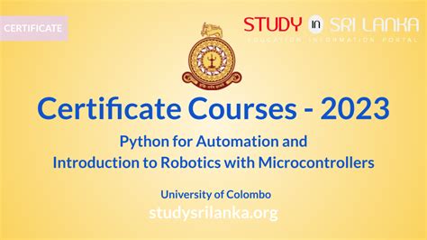 University of Colombo Certificate Courses - 2023