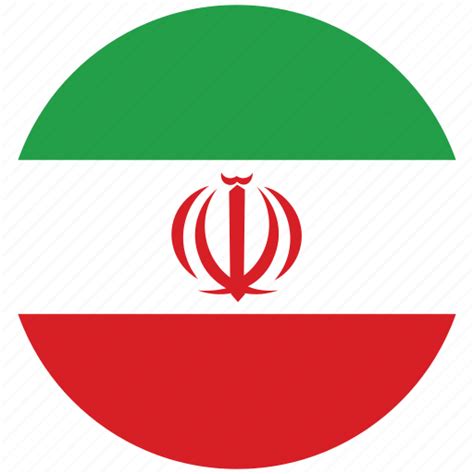 Flag of iran, iran, iran's circled flag, iran's flag icon - Download on Iconfinder