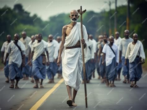 Premium AI Image | Mahatma gandhi indian freedom fighter 2 october