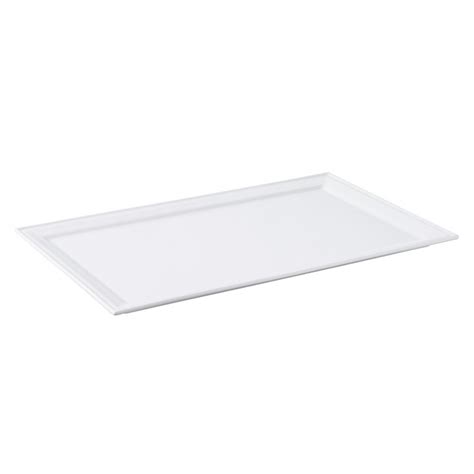 White porcelain rectangular plate