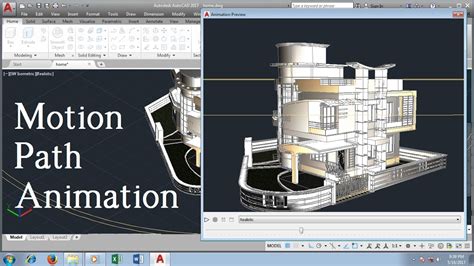 How To Use Camera Make Animation Presentation Video Of 3D House In Autocad - Motion Path ...