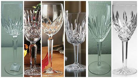 The most popular Waterford Crystal patterns: L to R Wynnewood, Maeve ...