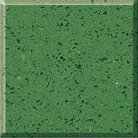 Sparkling Green Quartz Slabs&Tiles from China - StoneContact.com