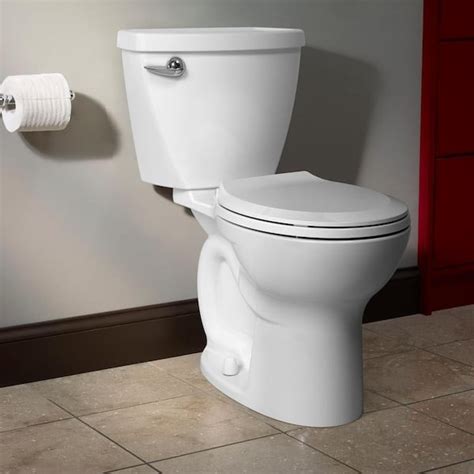 American Standard Cadet 3 Right Height 2-piece 1.28 GPF Single Flush Round Toilet in White, Seat ...