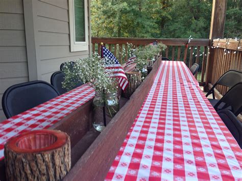 Table centerpiece for Bobbie Jo's Texas Picnic | Picnic, Table ...