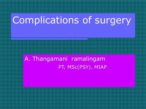 Complications of abdominal surgery