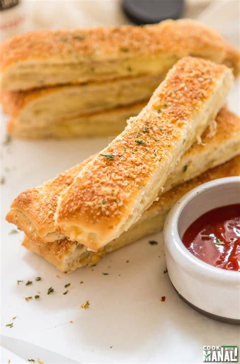 Cheesy Garlic Bread Sticks - Cook With Manali