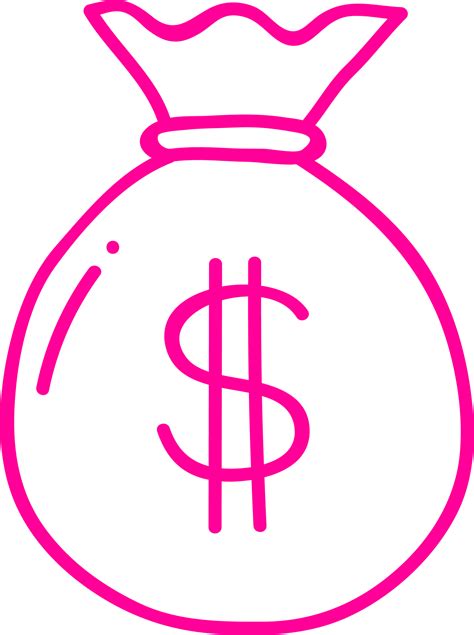 Free Pink bag with money 17228858 PNG with Transparent Background