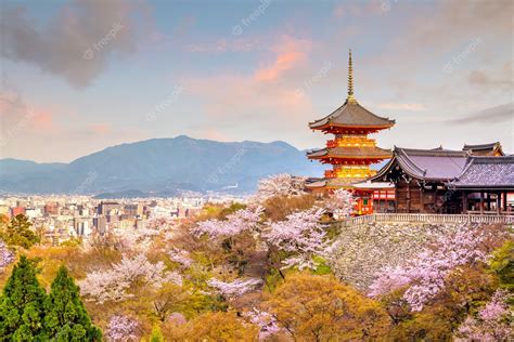 Premium Photo | Kiyomizu-dera Temple and cherry blossom season (Sakura ...