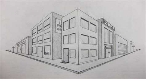 2-Point Perspective Drawing | Simple 2 Point Perspective Drawing - Drawing Art Gallery | 소실점 ...