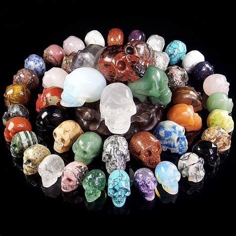 Healing Crystal Skulls | Natural Hand-Carved Human Head Stone Skulls ...