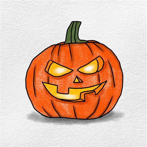 Pumpkin Face Drawing - HelloArtsy