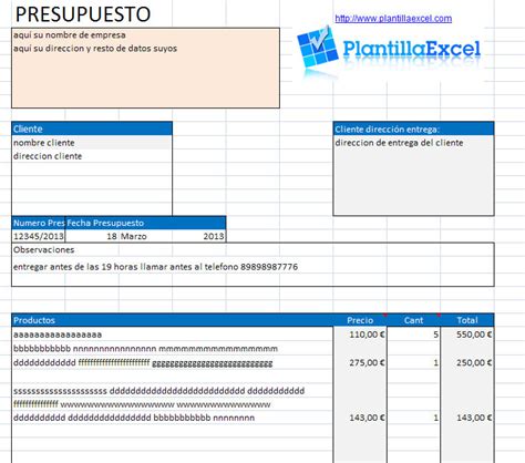 Presupuesto en excel - Opiniones, precios y demo