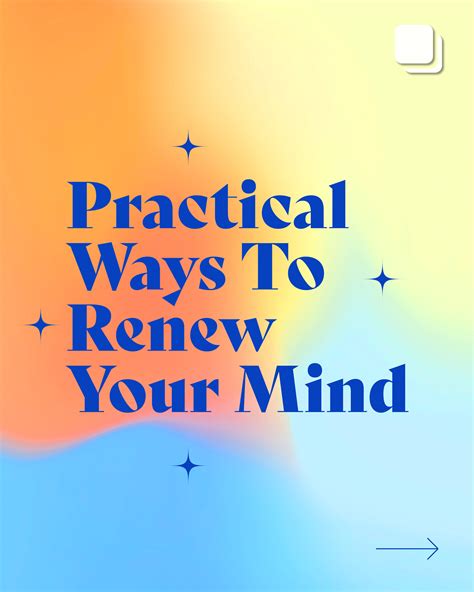 Practical Ways To Renew Your Mind: - Sunday Social