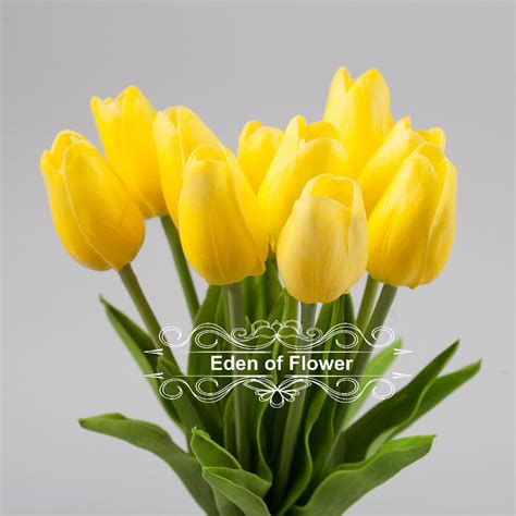 Real Touch Yellow Tulip Bouquets for Bridal Bouquets Wedding